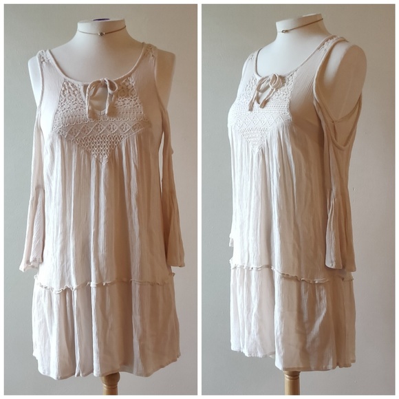 Mossimo Supply Co. Dresses & Skirts - Mossimo | Cream Cold Shoulder Dress